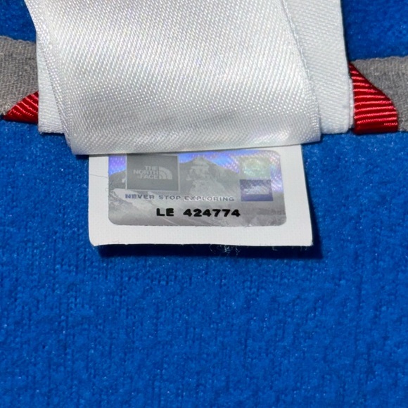 The North Face Fleece Jacket Mens S Blue/Black Pullover 1/4 Zip Casual Active - Picture 6 of 6